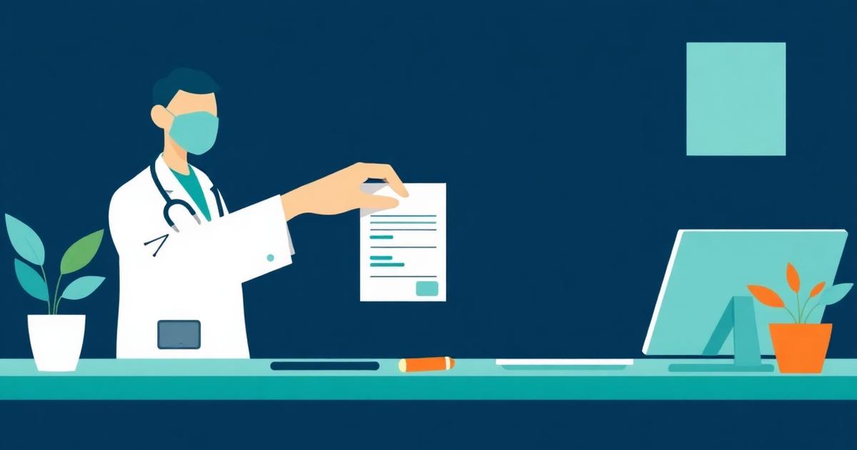 Clinician and patient in consultation in a calm setting