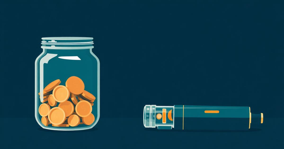 Coins and small notes stacked on a desk beside a savings jar, symbolising money accumulating