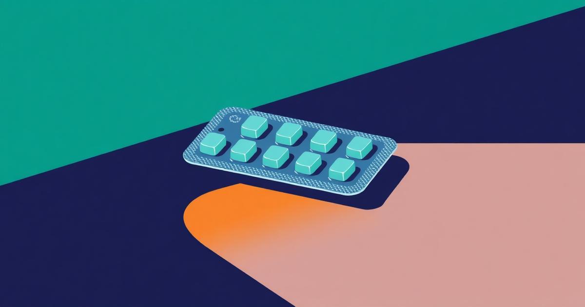 Nicotine gum blister pack on a neutral surface
