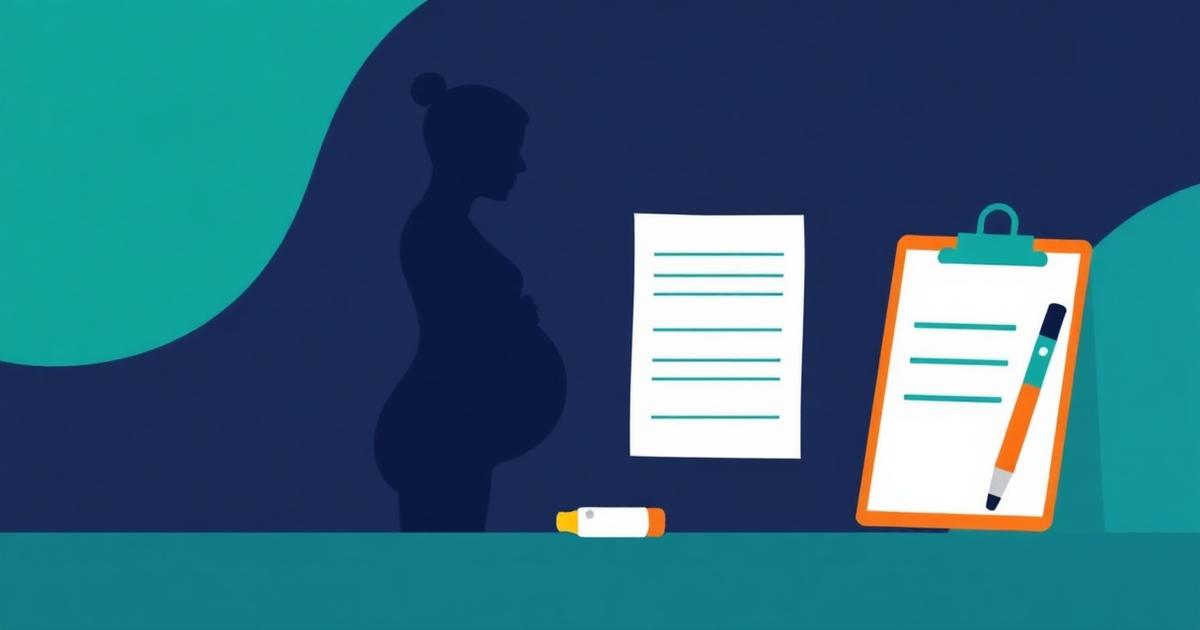 Pregnant person in conversation with a clinician