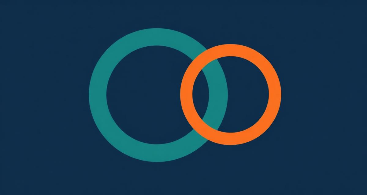 A large teal ring and a small warm-orange ring overlapping on deep navy, a symbolic parent and child.