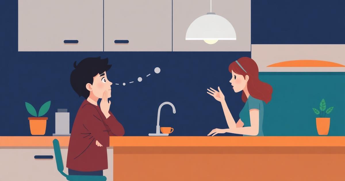 Teenager and parent sitting on a sofa in a low-pressure conversation