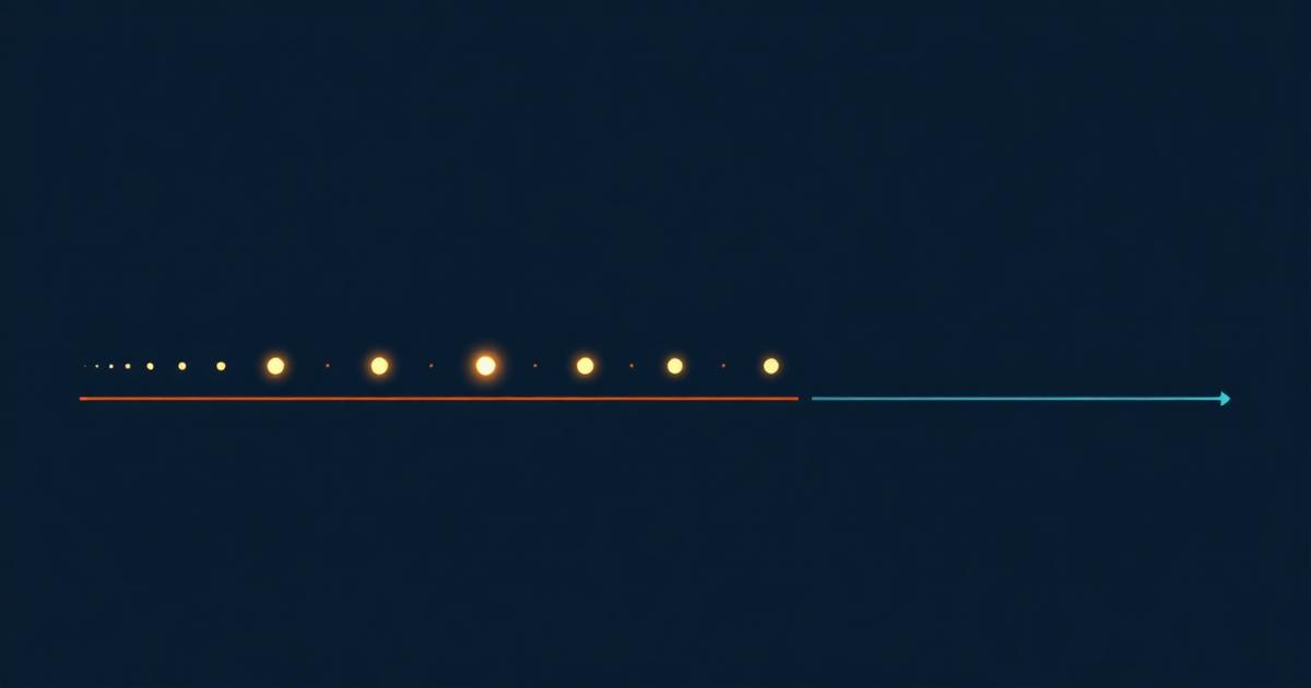 Series of glowing dots along an orange line, brightening from left to right, evoking a recovery timeline