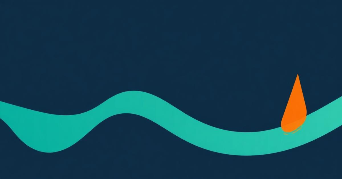 A long flat teal wave beside a short sharp orange spike on deep navy, contrasting withdrawal and craving